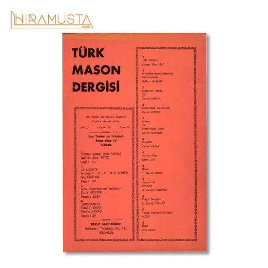 Mason Dergisi, Sayı 10