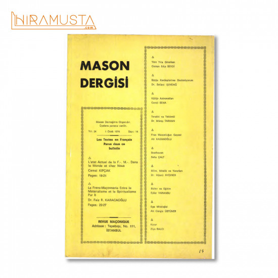 Mason Dergisi, Sayı 14