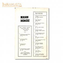 Mason Dergisi, Sayı 29 