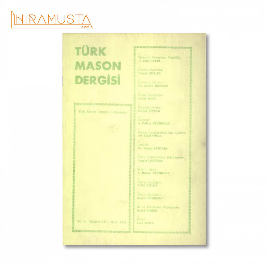 Mason Dergisi, Sayı 5 (Eski Sayı 82)