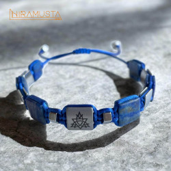 Lale - Hematit ve Özel Kesim Lapis Lazuli Doğaltaş Bileklik