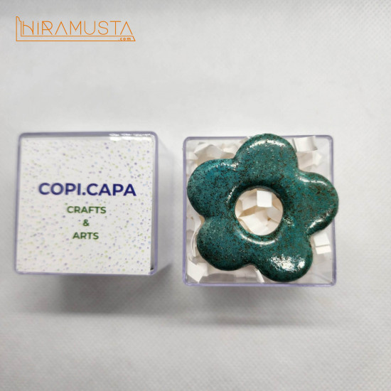 Stilize Myosotis Broş / Gözlük Asma Aparatı