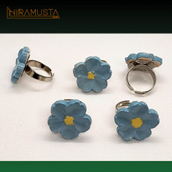 Beni Unutma Çiçeği Yüzük - Açık Mavi