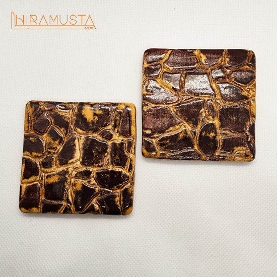 İri Toprak Desenli Bardak Altlığı