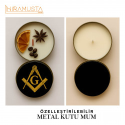 20’li Set Özelleştirilebilir Logolu Metal Kutu Mum – 100 cc – Sertifikalı Soya Wax & Esanslı El Yapımı