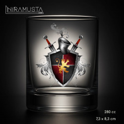 Masonik Viski Bardağı – Şövalye Figürlü (280 cc)