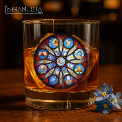 Masonik Viski Bardağı – Vitray Semboller Temalı (340 cc)