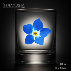 Masonik Viski Bardağı – Unutma Beni Çiçeği Motifli (280 cc)