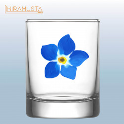 Masonik Viski Bardağı – Unutma Beni Çiçeği Motifli (280 cc)