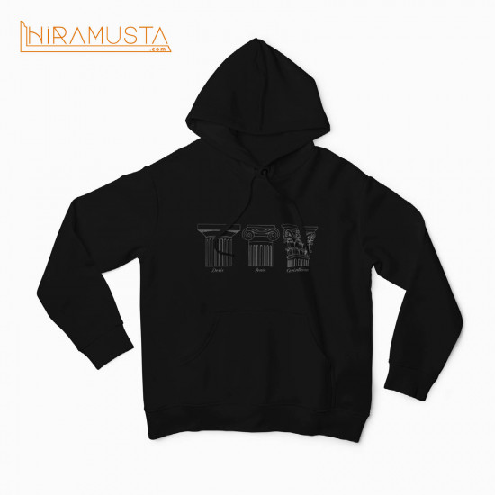 Sütunlar Hoodie Siyah