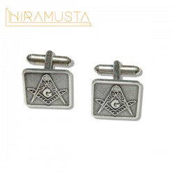 Kol Düğmesi | Kare Metalik Renk