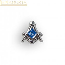 Gönye Pergel Rozet | Metalik Renk